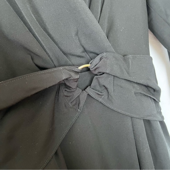 Vintage Reiss Black Y2K Style Cocktail Faux Wrap Dress size 6 - Picture 4 of 15